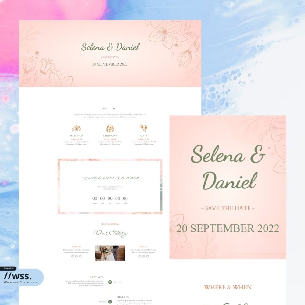 Website undangan pernikahan – Desain 5