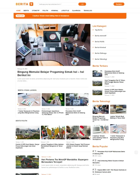 Website Portal Berita - Desain 3