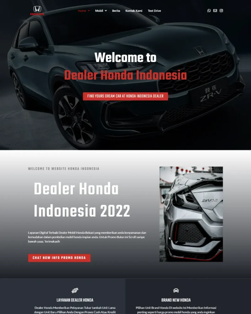 Website dealer mobil - Desain 7
