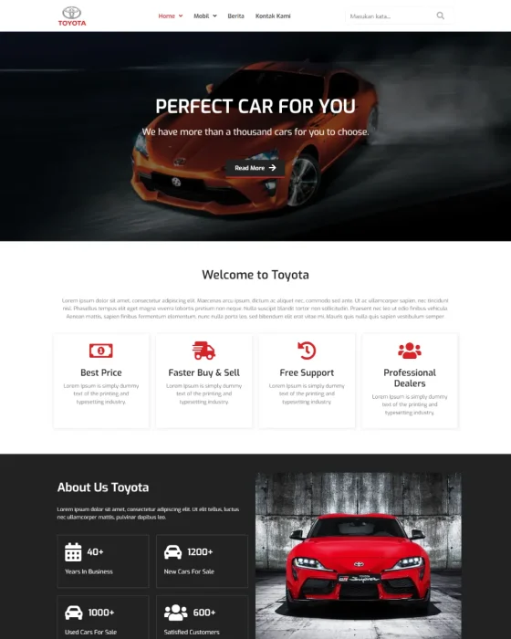 Website dealer mobil - Desain 5