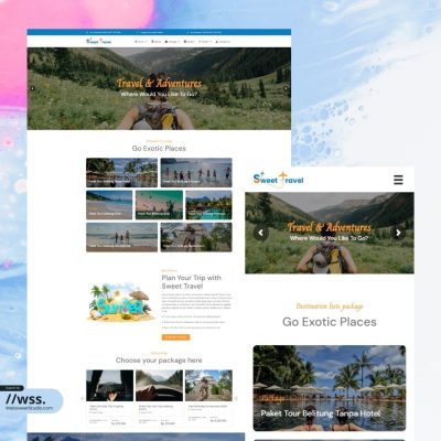 Website Tour & Travel - Desain 2