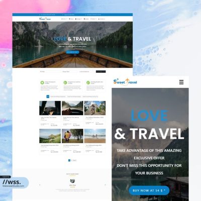 Website Tour & Travel - Desain 1