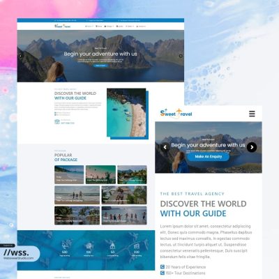 Website Tour & Travel - Desain 3