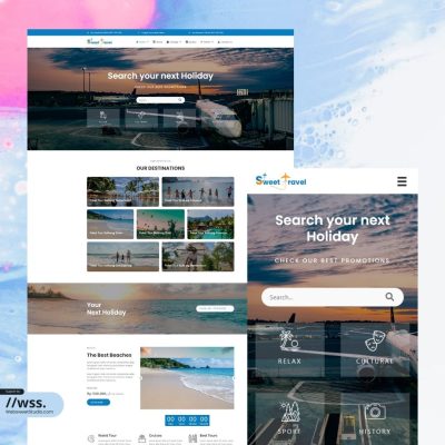 Website Tour & Travel - Desain 4