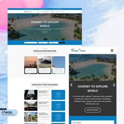 Website Tour & Travel - Desain 5