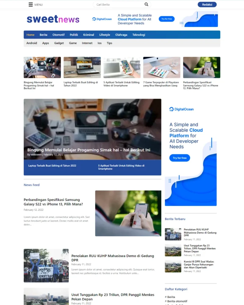 Website Portal Berita – Desain 4