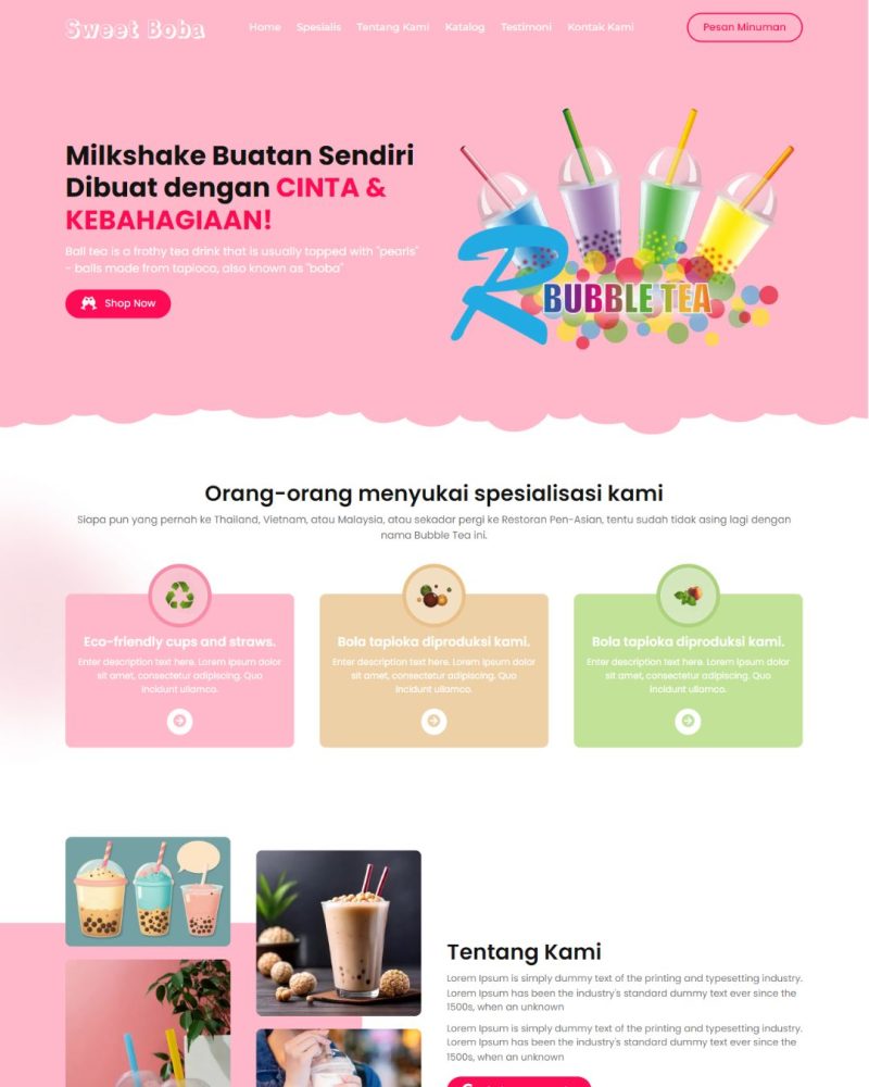 Website landing page – Desain 4