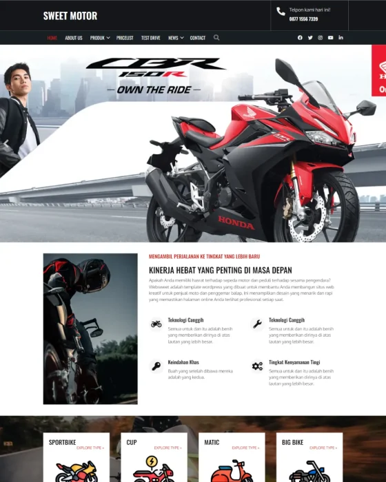 Website dealer motor – Desain 10