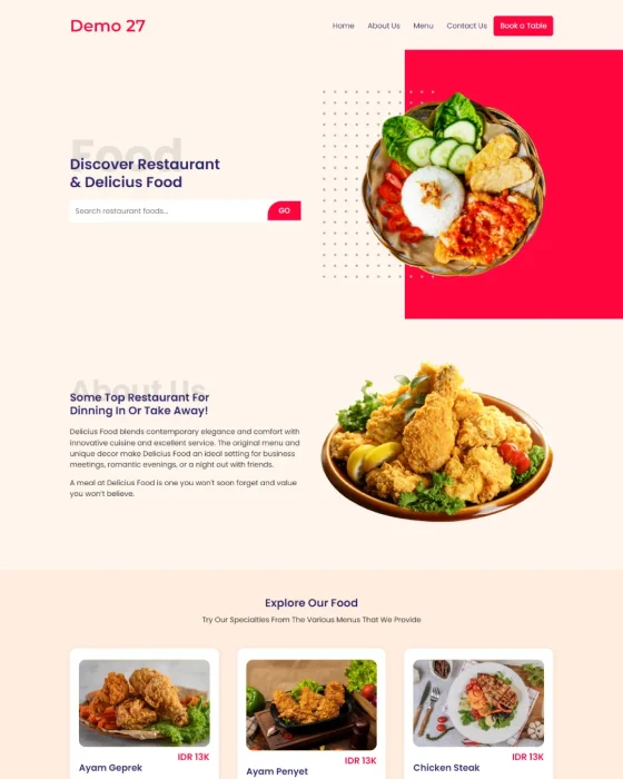 Website landing page – Desain 1