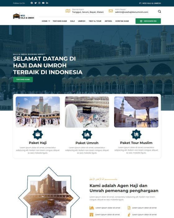 Website Haji & Umroh – Desain 4