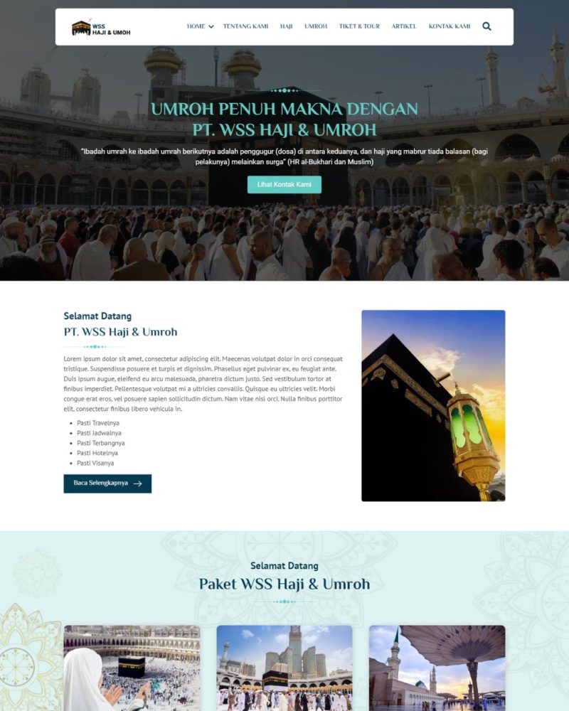 Website Haji & Umroh – Desain 2