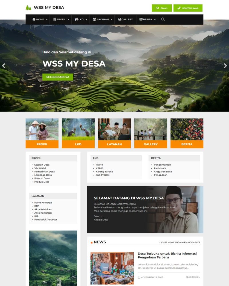 Website Profil Desa – Desain 1
