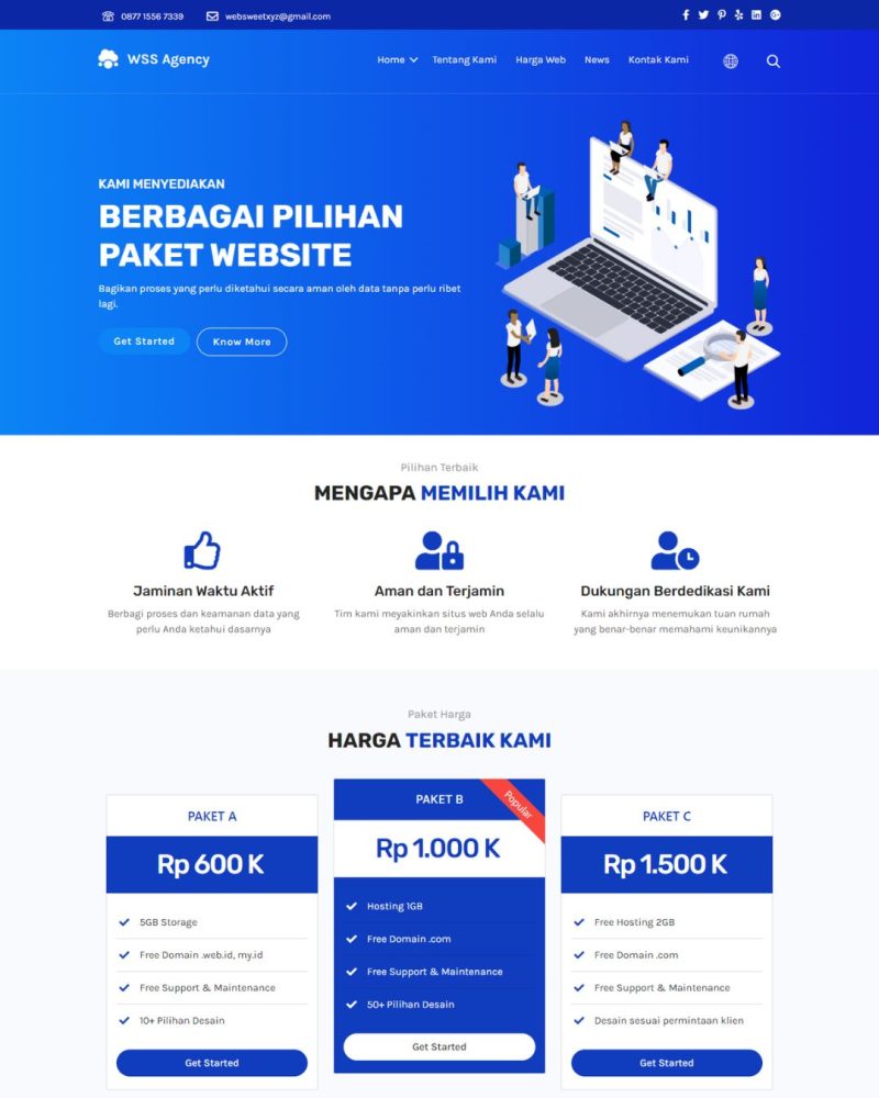 Website Profil Agency – Desain 1