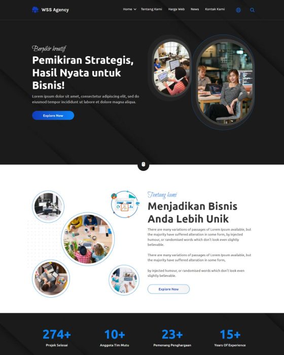 Website Profil Agency – Desain 4