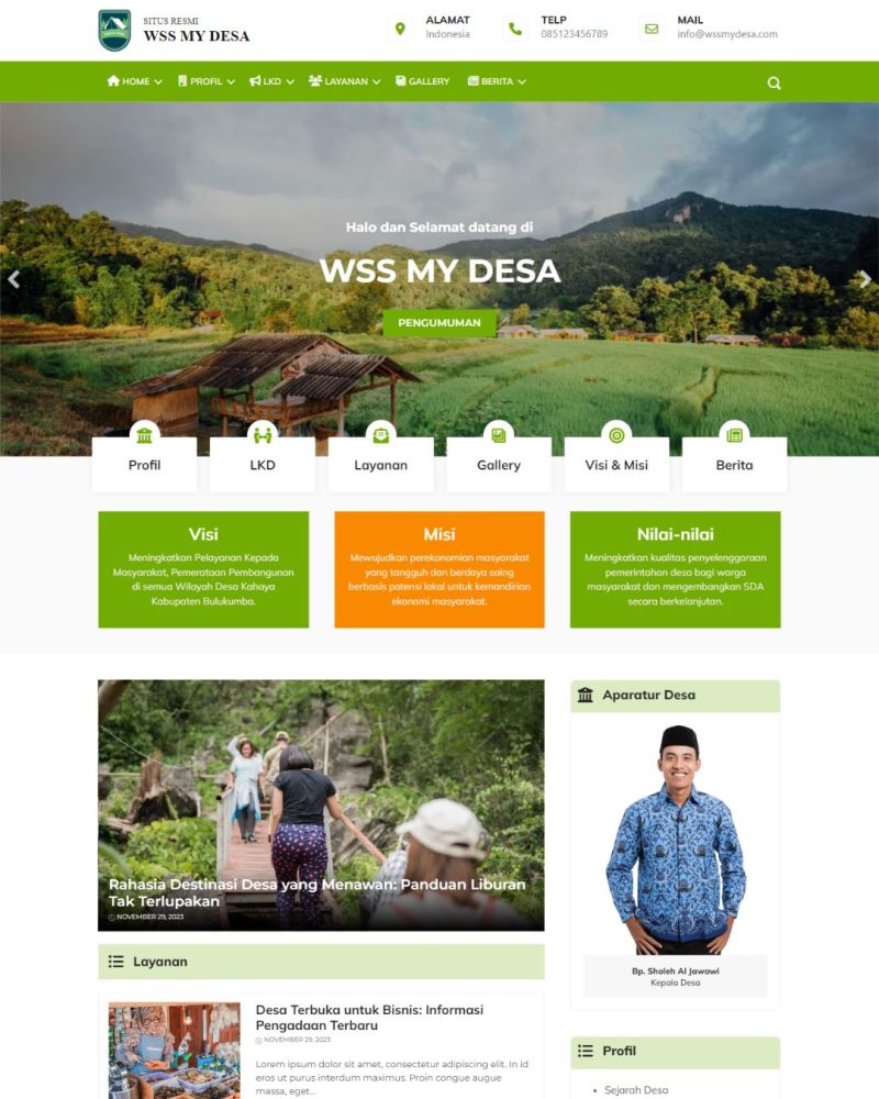 Website Profil Desa – Desain 5